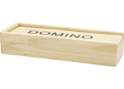 Domino-Spiel in Holzbox Enid - Braun: Klassisches Spiel für Familien- und Freizeitunterhaltung TK Gruppe® Grosshandel 