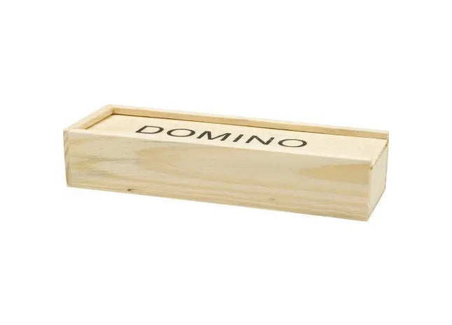 Domino-Spiel in Holzbox Enid - Braun: Klassisches Spiel für Familien- und Freizeitunterhaltung TK Gruppe® Grosshandel 
