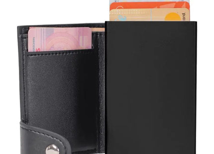 Doppel-Schwarz Kartenetui mit RFID-Schutz - Sicher & Stilvoll TK Gruppe® Grosshandel 