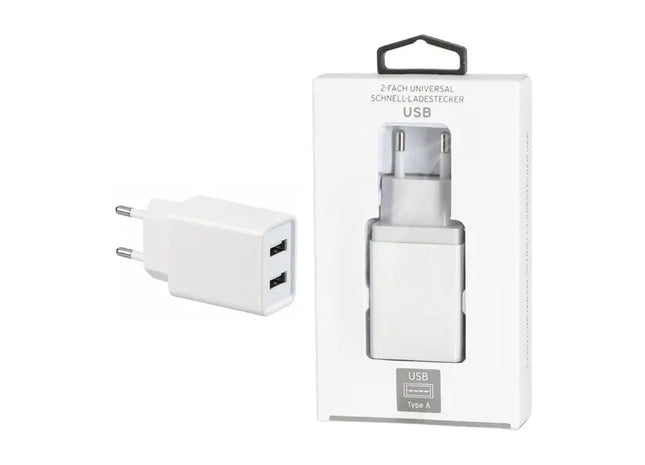 Doppel-USB Ladegerät - Zwei Ports für schnelles Aufladen WERBUNG TK Gruppe® Grosshandel 