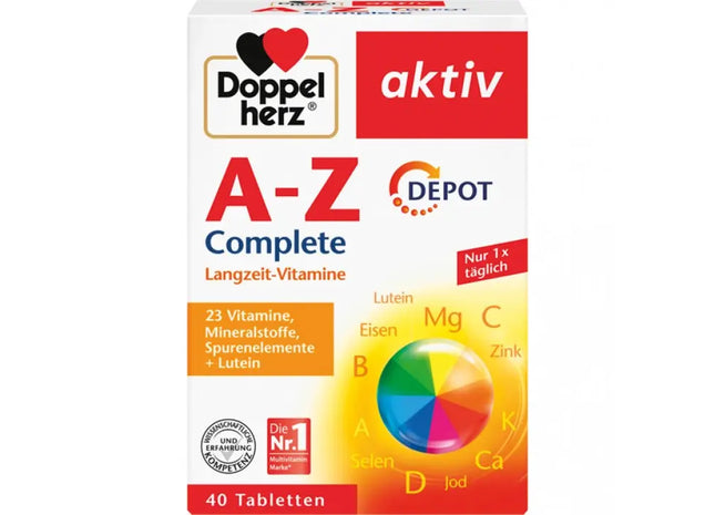 Doppelherz A-Z Langzeit-Vitamine, 40 Tabletten - Umfassende Nährstoffversorgung TK Gruppe® Grosshandel 