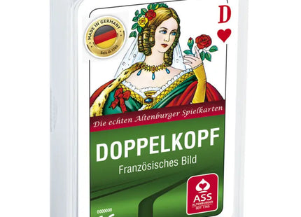 Doppelkopf Kartenset, französisches Bild, 55 Blatt in Kunststoffetui - Dauerhafter Spielspaß TK Gruppe® Grosshandel 