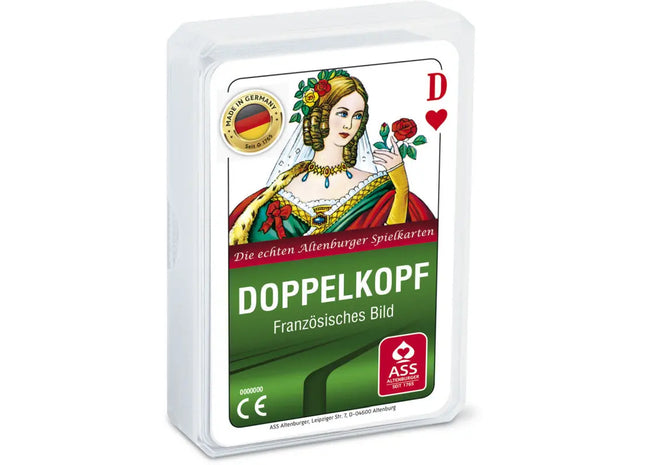 Doppelkopf Kartenset, französisches Bild, 55 Blatt in Kunststoffetui - Dauerhafter Spielspaß TK Gruppe® Grosshandel 