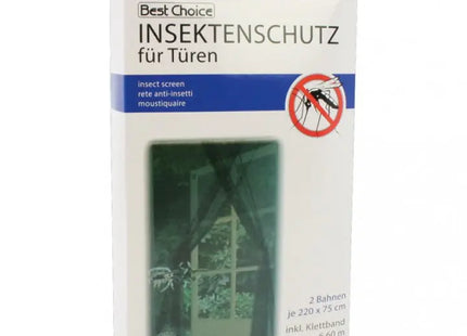 Doppelpack Fliegengitter für Türen, je 75x220cm mit Klettverschluss - Einfache Montage TK Gruppe® Grosshandel 