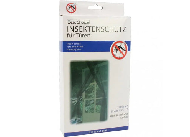 Doppelpack Fliegengitter für Türen, je 75x220cm mit Klettverschluss - Einfache Montage TK Gruppe® Grosshandel 