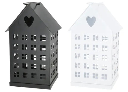 Doppelset Laternenhaus mit Tragegriff, 32 cm Hoch - Elegantes Beleuchtungs-Dekor TK Gruppe® Grosshandel 