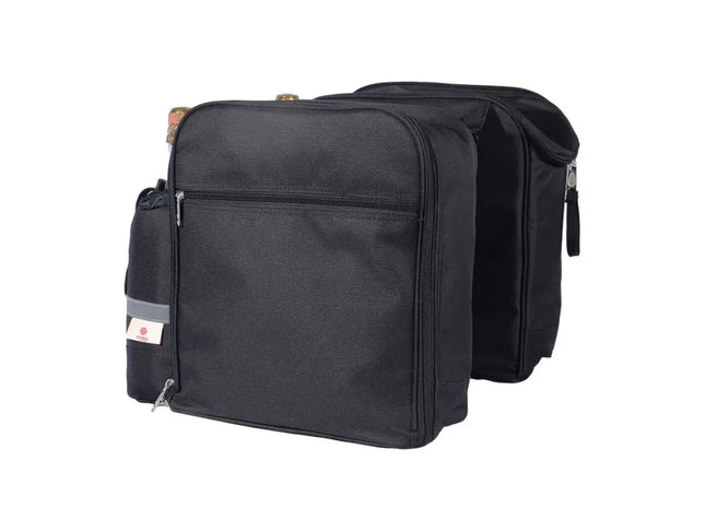 Doppelte Fahrrad-Picknicktasche - multifunktional, schwarz TK Gruppe® Grosshandel 