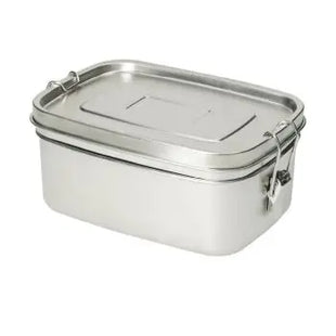 Doppelte Vorratsdose 19x13,5x8,5 cm - Silber, Stilvolle & Praktische Aufbewahrungslösung TK Gruppe® Grosshandel 