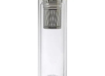 Doppelwandige Glasflasche Vicente – Elegante braune Trinkflasche für stilbewusste Genießer TK Gruppe® Grosshandel 