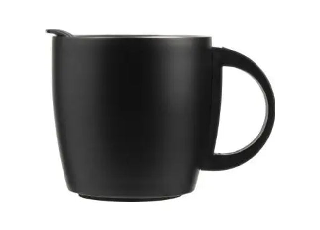 Doppelwandiger Edelstahl-Kaffeebecher Rania 350 ml - Tiefschwarz - Isolierbecher TK Gruppe® Grosshandel 