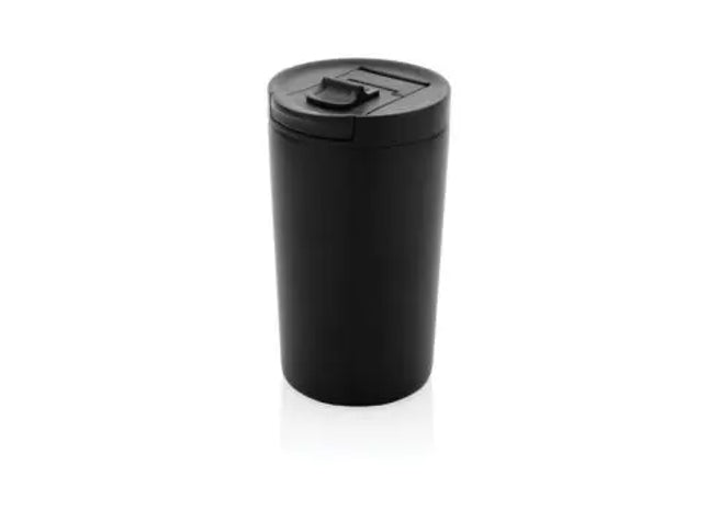 Doppelwandiger Isolierbecher aus RCS-recyceltem Edelstahl, Schwarz TK Gruppe® Grosshandel 