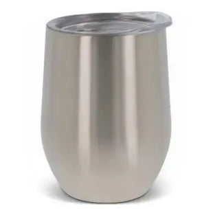 Doppelwandiger Isolierbecher, 400ml, mit Deckel, Elegantes Silber TK Gruppe® Grosshandel 