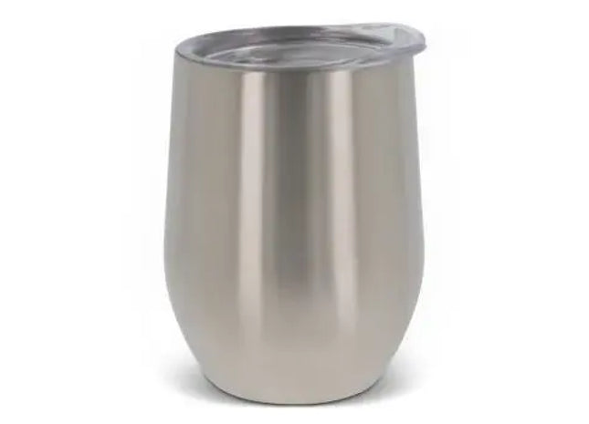 Doppelwandiger Isolierbecher, 400ml, mit Deckel, Elegantes Silber TK Gruppe® Grosshandel 