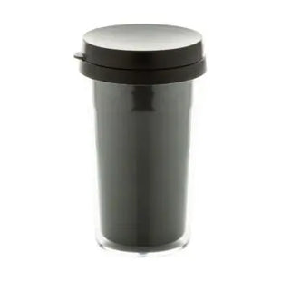 Doppler Isolierbecher 250 ml - Klar & Schwarz, Hält Getränke Warm oder Kalt TK Gruppe® Grosshandel 