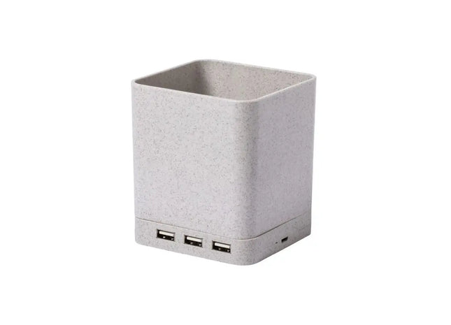 Dowex Beige Multifunktionaler Stifteköcher - Vielseitiger Schreibtisch-Organizer TK Gruppe® Grosshandel 