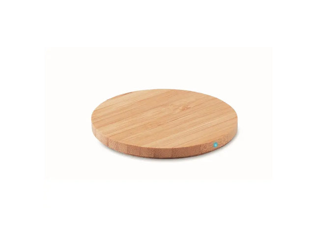 Draadloze RUNDO Bambus-Ladestation - Holzoptik, Umweltfreundlich TK Gruppe® Grosshandel 