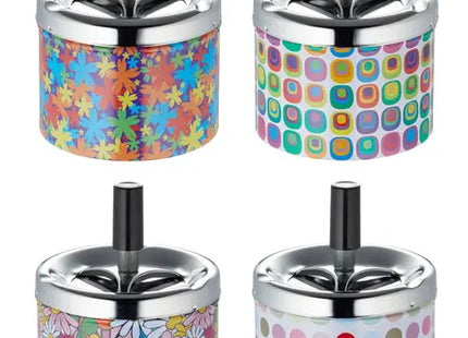 Drehaschenbecher Set, 4-fach sortiert – Vielseitig & Stilvoll TK Gruppe® Grosshandel 