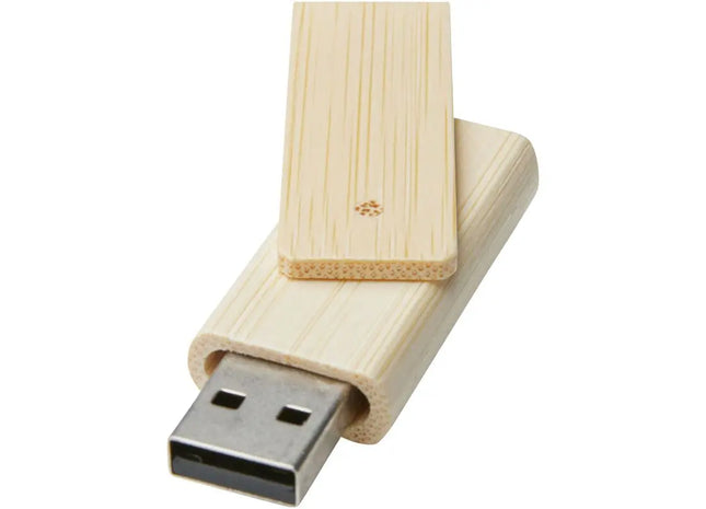 Drehbarer 8GB Bambus USB-Stick in Beige - Öko-Freundlich & Stilvoll TK Gruppe® Grosshandel 