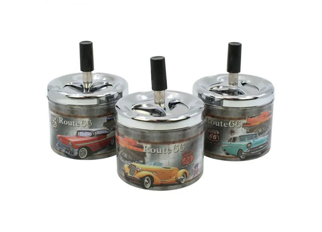 Drehbarer Aschenbecher im Vintage-Auto Design, 9x7cm – Stilvoll & Funktionell TK Gruppe® Grosshandel 