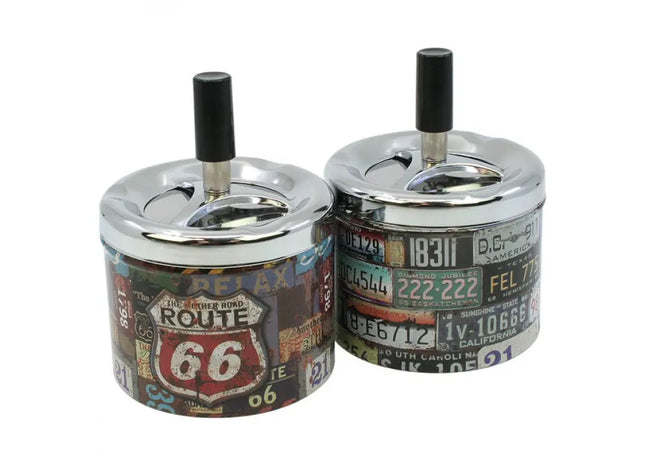 Drehbarer Metallaschenbecher, 9x7cm Robust und Praktisch TK Gruppe® Grosshandel 