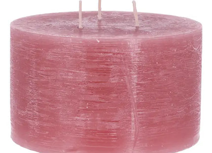 Dreidocht-Kerze in Rosa, Durchmesser 15cm - Stimmungsvolle Beleuchtung TK Gruppe® Grosshandel 