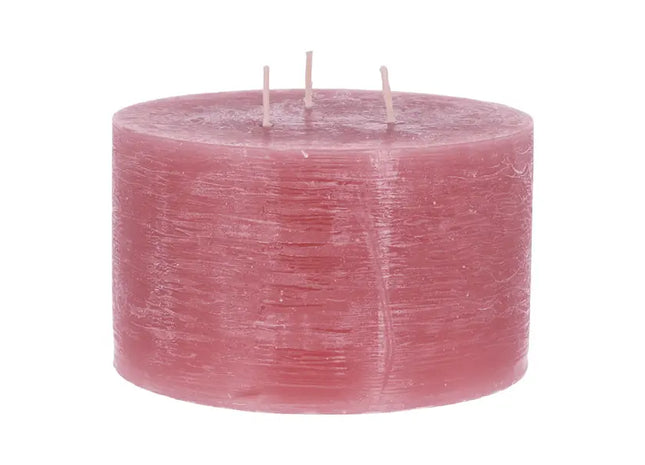 Dreidocht-Kerze in Rosa, Durchmesser 15cm - Stimmungsvolle Beleuchtung TK Gruppe® Grosshandel 