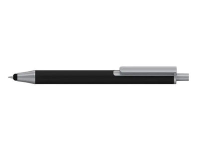Druckkugelschreiber Flute Stylus Softtouch PPs - Samtig Schwarz, Multifunktions-Schreibgerät TK Gruppe® Grosshandel 
