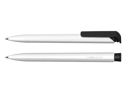 Druckkugelschreiber Trias Recycling Antibacterial - Weiß-Schwarz Nachhaltiger, Hygienischer Stift TK Gruppe® Grosshandel 