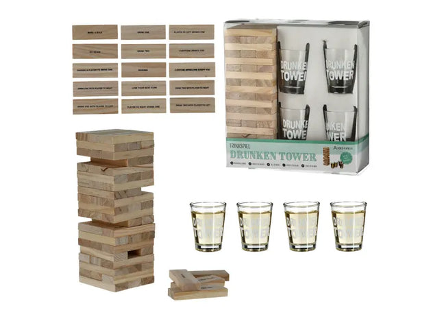 Drunking Tower Trinkspiel – Der Party-Spaß für Erwachsene TK Gruppe® Grosshandel 