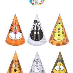 Dschungel Kegelhut DIY Set 16,5 cm, 6 verschiedene Farben TK Gruppe® Grosshandel 