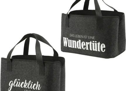 Dual Pack Assorted Felt Storage Bags, 40x25x26cm - Versatile Home Organizers TK Gruppe® Grosshandel 