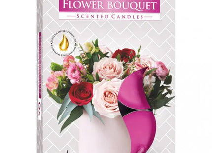 Duft-Teelichter Blumenstrauß, 6er-Set in Faltbox - Aromatische Kerzensammlung TK Gruppe® Grosshandel 