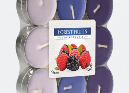 Duft-Teelichter, 18 Stück, Waldfrucht-Mix, praktische Blockverpackung TK Gruppe® Grosshandel 