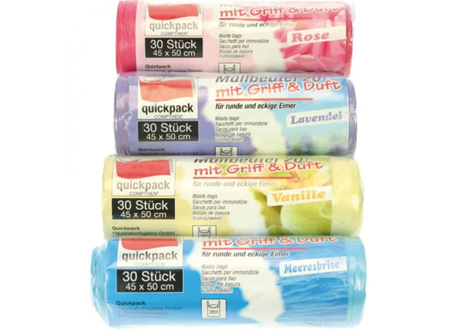 Duftende Müllbeutel 20L 45x50cm mit Tragegriff, 30 Stück - Praktisch & Hygienisch TK Gruppe® Grosshandel 