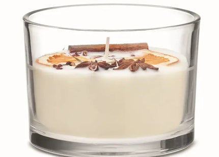 Duftkerze im Glas 300 g CITRUS - Weiß: Frische und belebende Atmosphäre mit diesem Duft TK Gruppe® Grosshandel 