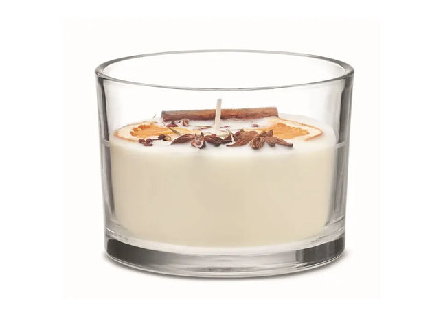 Duftkerze im Glas 300 g CITRUS - Weiß: Frische und belebende Atmosphäre mit diesem Duft TK Gruppe® Grosshandel 