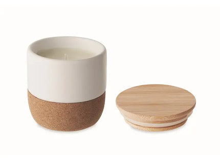 Duftkerze im Steinguttopf 80 g MENKAURE - Weiß: Stilvolle Dekoration für eine beruhigende Atmosphäre TK Gruppe® Grosshandel 