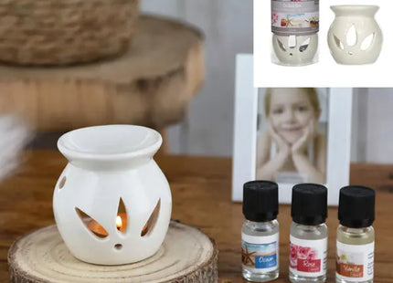 Duftöl-Set m. Duftlampe, 4-tlg - Aromatisches Entspannungspaket TK Gruppe® Grosshandel 