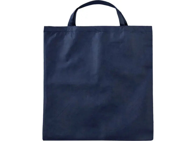 Dunkelblaue PP-Einkaufstasche, quadratisch mit kurzen Henkeln - Praktisch TK Gruppe® Grosshandel 
