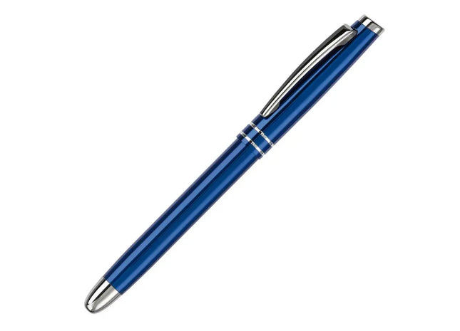 Dunkelblauer Aluminium Tintenroller mit Zwei Ringen – Stilvoll & Präzise TK Gruppe® Grosshandel 