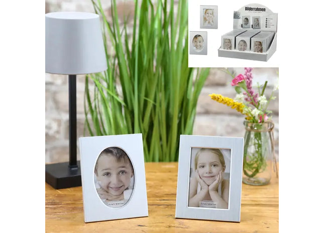 Duo Bilderrahmen-Set, geeignet für Fotos 5,5x8 cm – Stilvolle Präsentation TK Gruppe® Grosshandel 