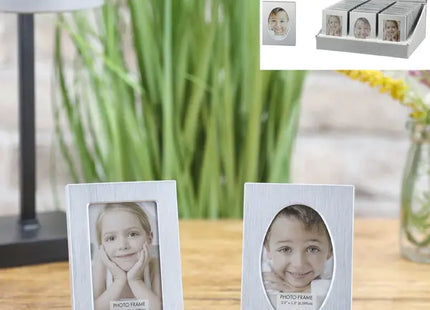 Duo-Pack Bilderrahmen für Fotos 4x6,5 cm, elegantes Design TK Gruppe® Grosshandel 