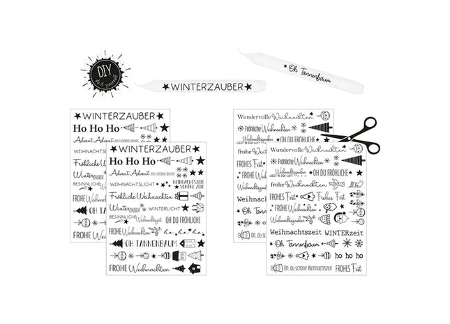 Duo-Pack Weihnachtliche Kerzen-Tattoos - Temporäre Festtagsmotive, 2 Stück TK Gruppe® Grosshandel 