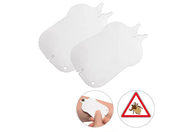 Duo Zeckenentferner aus Recyclingmaterial in Weiß – Praktisch & Umweltschonend TK Gruppe® Grosshandel 