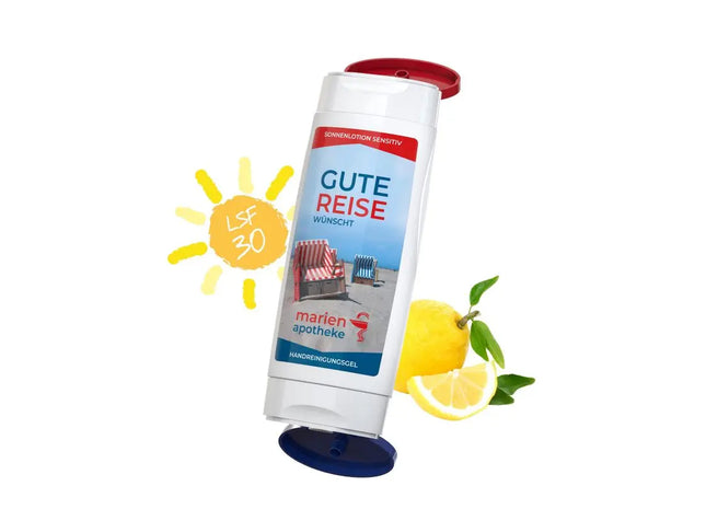 DuoPack Reisepflege: Sonnenmilch Sensitiv LSF 30 & Handreinigungsgel TK Gruppe® Grosshandel 