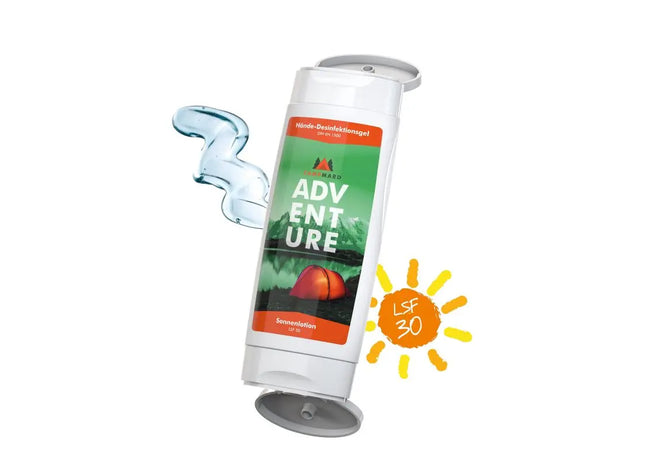 DuoPack Reiseset: Hand-Desinfektionsgel & Sonnenmilch SPF 30 – Body Label TK Gruppe® Grosshandel 