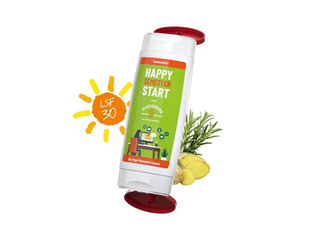 DuoPack Urlaubsset: Sonnenmilch LSF 30 & Rosmarin-Ingwer Duschgel – Body Label TK Gruppe® Grosshandel 