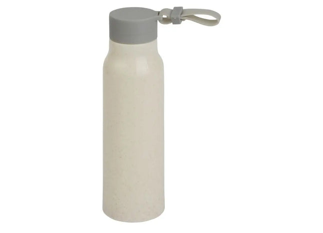 ECO DRINK Glas-Trinkflasche mit Beiger Ummantelung, 500 ml, Stilvoll & Öko TK Gruppe® Grosshandel 