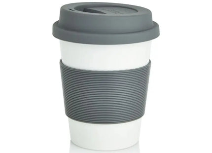 ECO PLA Kaffeebecher – Stilvoller Becher in Grau und Weiß für umweltbewusste Genießer TK Gruppe® Grosshandel 
