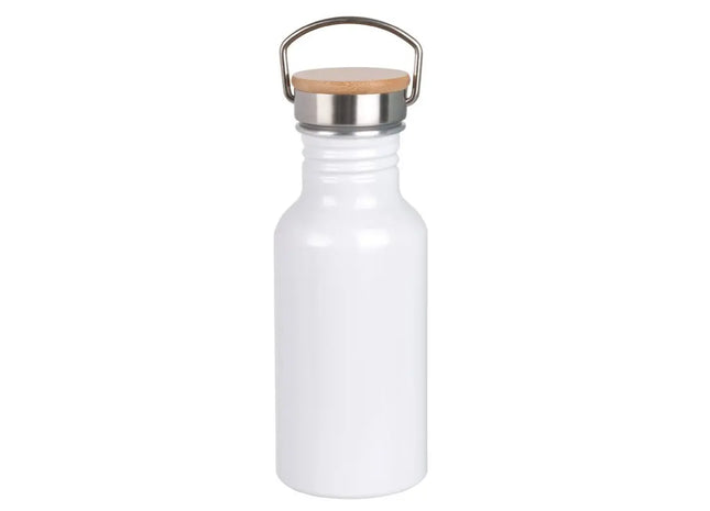 ECO TRANSIT Aluminium Trinkflasche in Weiß - Leicht & Langlebig 500ml TK Gruppe® Grosshandel 